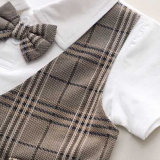 2pcs Toddler Boys Vest & Suit Short Sleeve Shorts