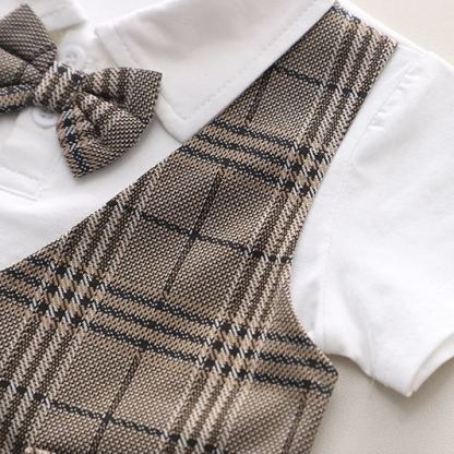 2pcs Toddler Boys Vest & Suit Short Sleeve Shorts