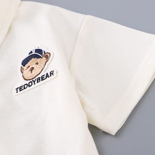 [Copy]2pcs Toddler Boys Distressed Short Sleeve & Shorts