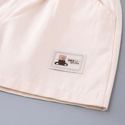 [Copy]2pcs Toddler Boys Distressed Short Sleeve & Shorts