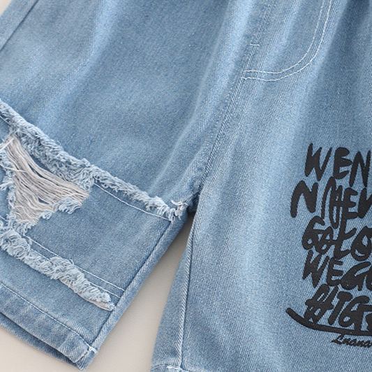 [Copy]2pcs Toddler Boys Dinosaur Print Short-Sleeve Shirt & Tie with Shorts