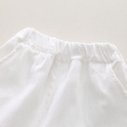 2pcs Toddler Boys Letter Print Polo & Solid Shorts