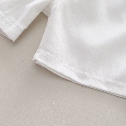 2pcs Toddler Boys Letter Print Polo & Solid Shorts