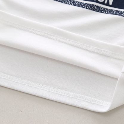 2pcs Toddler Boys Letter Print Polo & Solid Shorts