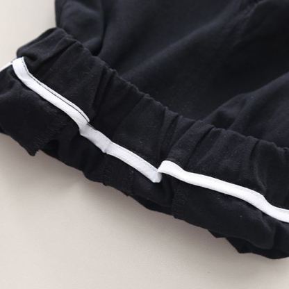 2pcs Toddler Boys Letter Print Polo & Solid Shorts