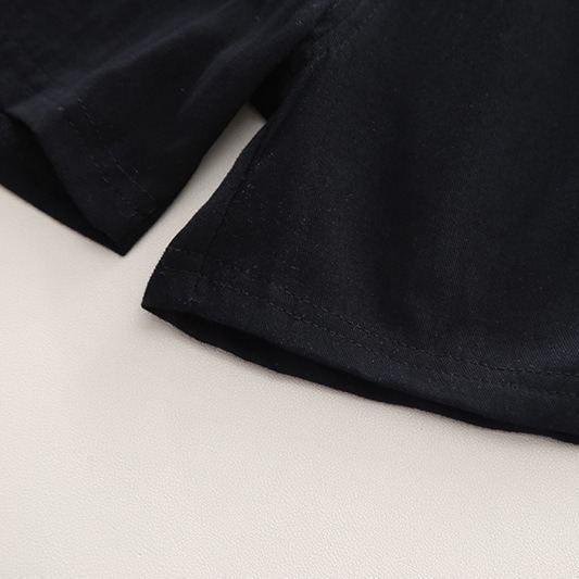 2pcs Toddler Boys Letter Print Polo & Solid Shorts