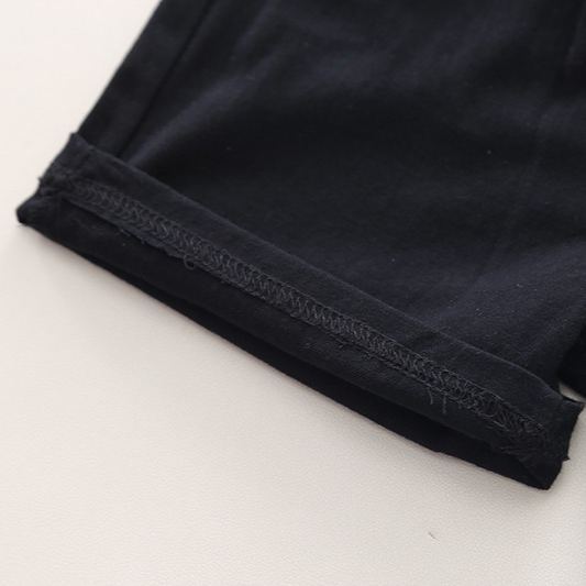 2pcs Toddler Boys Letter Print Polo & Solid Shorts