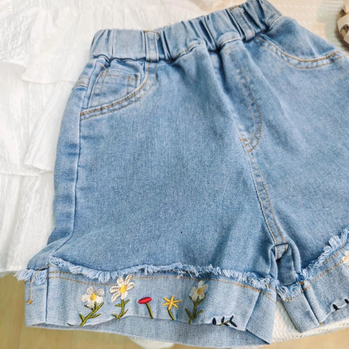 2pcs Toddler Girls Casual Lovely Embroidered Design Summer Set