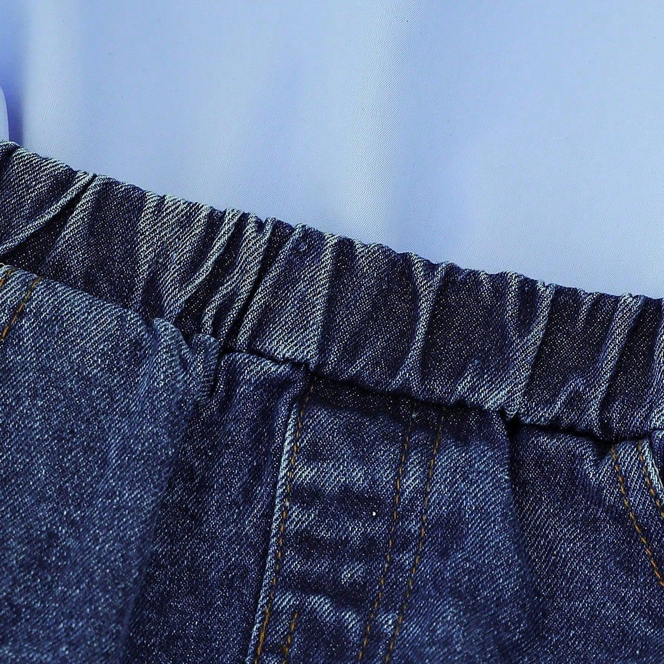 2pcs Toddler Girls Cap Sleeve Vest Top & Patchwork Pleated Skirt