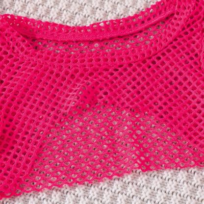 2pcs Toddler Girls Casual Sports Round Neck Short Hole Vest And Letter Print Strappy Dress