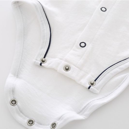 [Copy]Baby Boy Souflis Elegant Gentleman Short-Sleeve Onesies