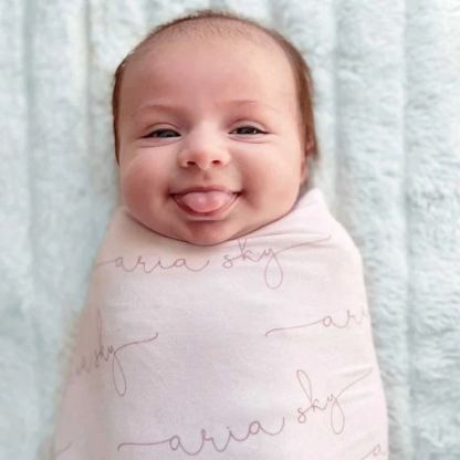 Personalized Baby Name Swaddle Blanket