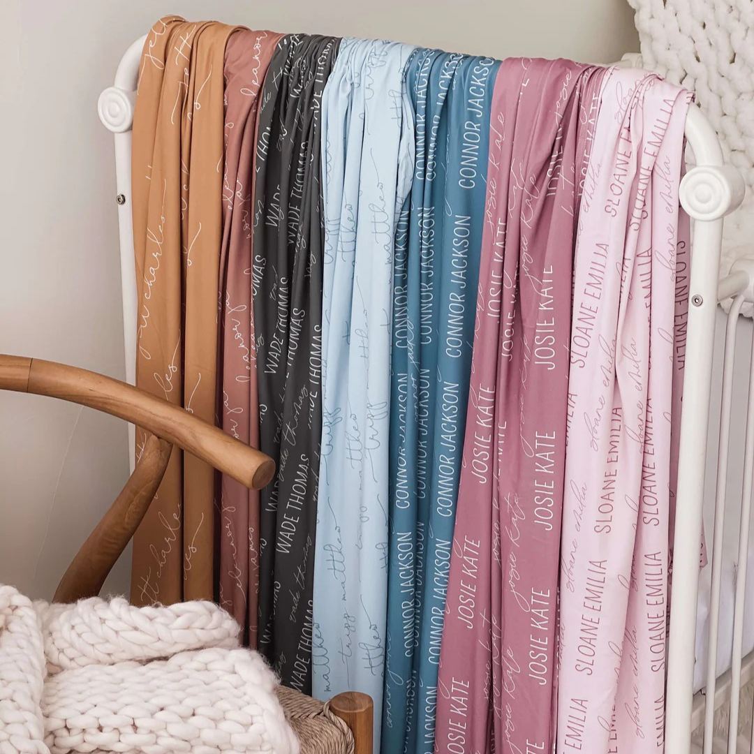 Personalized Baby Name Swaddle Blanket