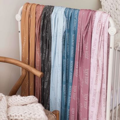 Personalized Baby Name Swaddle Blanket