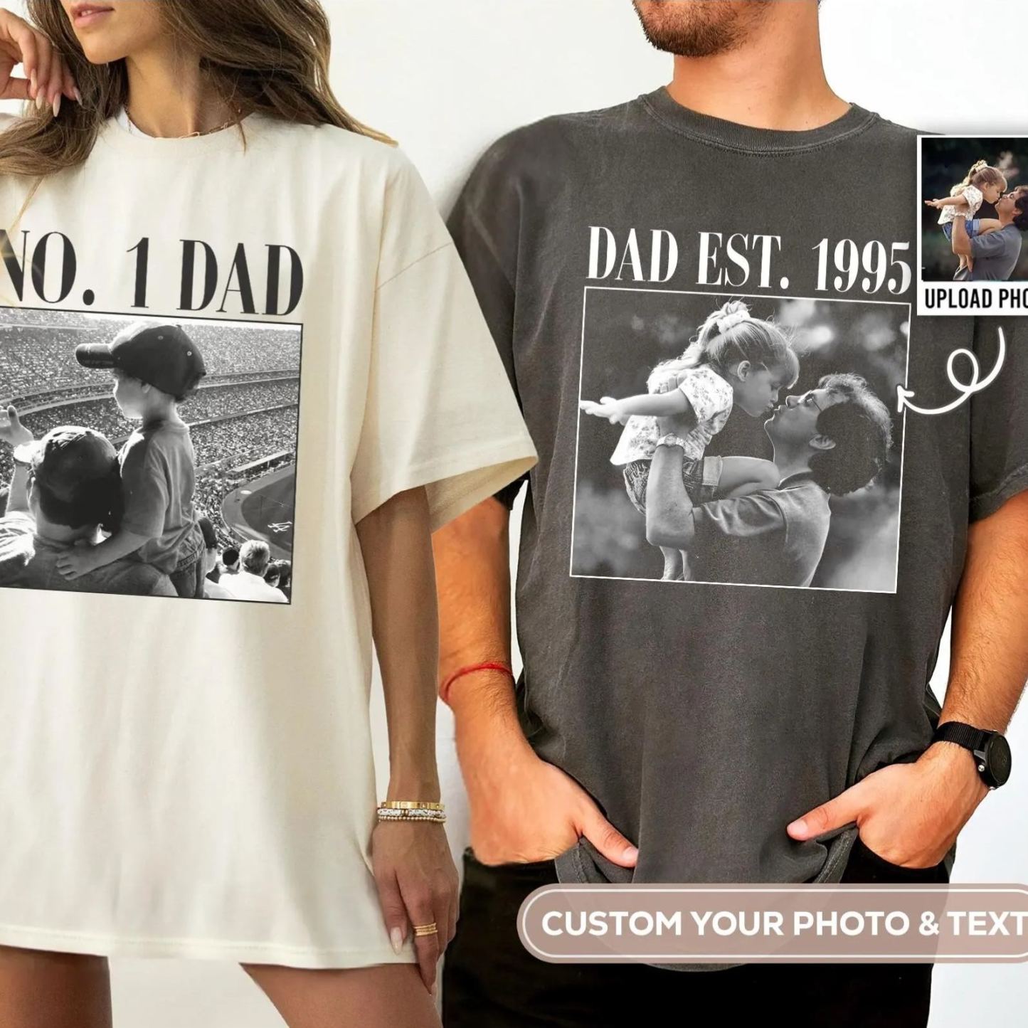 Custom NO.1 DAD Photo T-Shirt