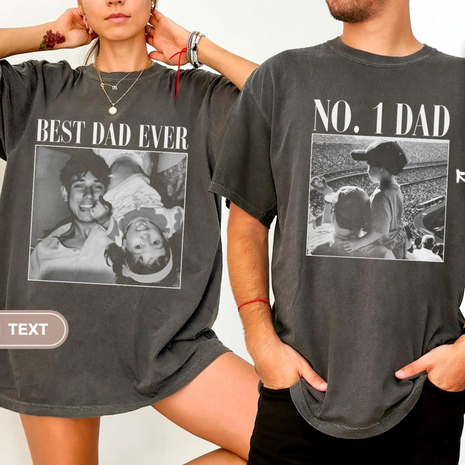 Custom NO.1 DAD Photo T-Shirt