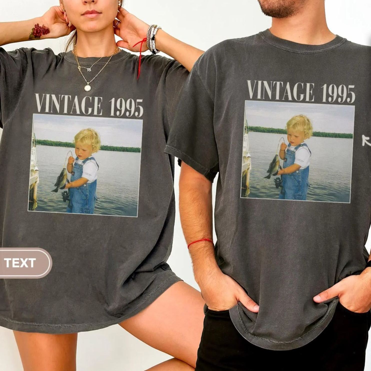 [Copy]Custom Birthday Number & Vintage Photo Photo T-Shirt