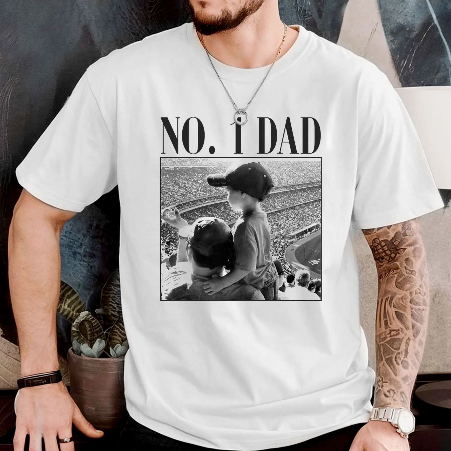 Custom NO.1 DAD Photo T-Shirt