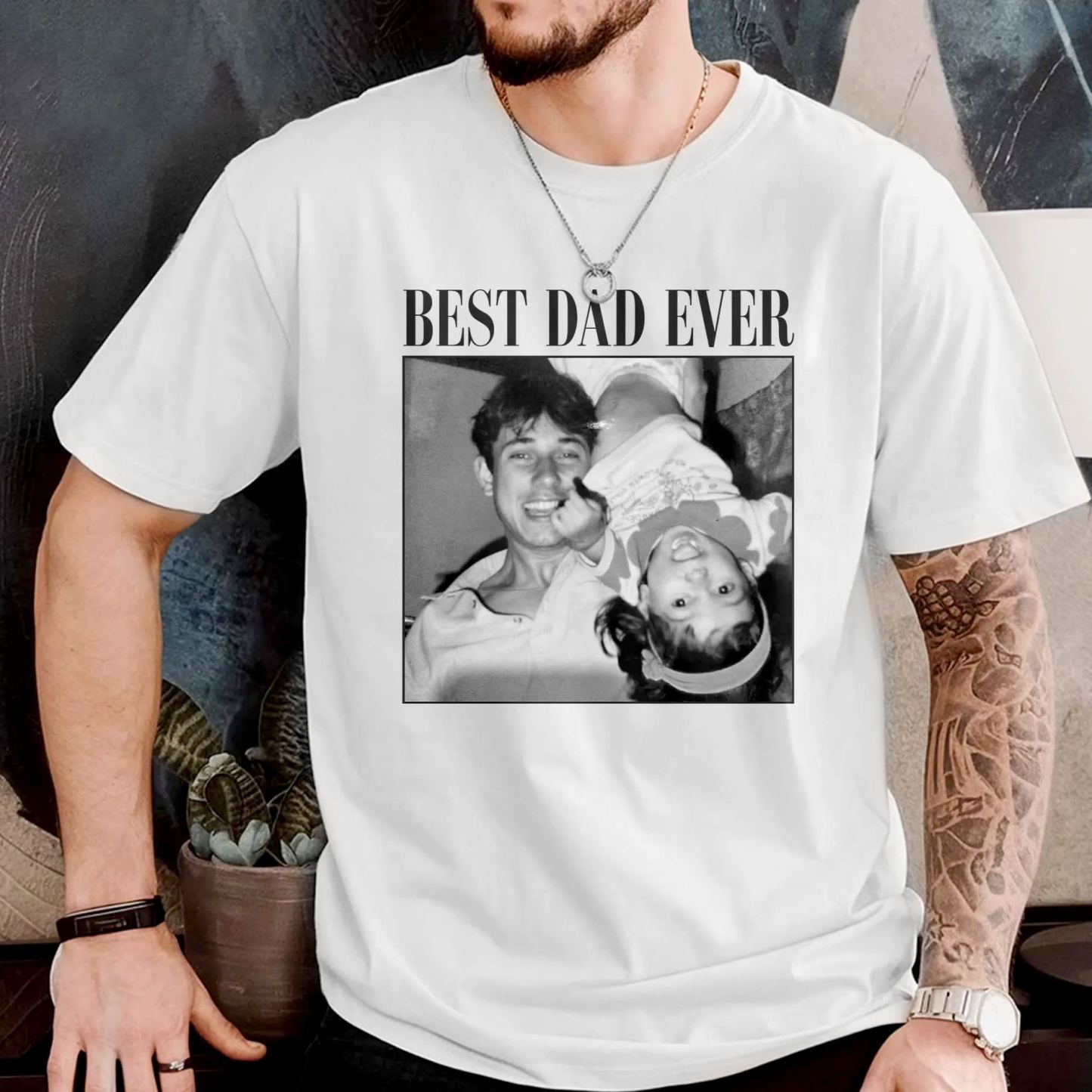 Custom NO.1 DAD Photo T-Shirt