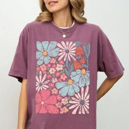 Family Matching T-Shirt - Blooming With Love & Freedom