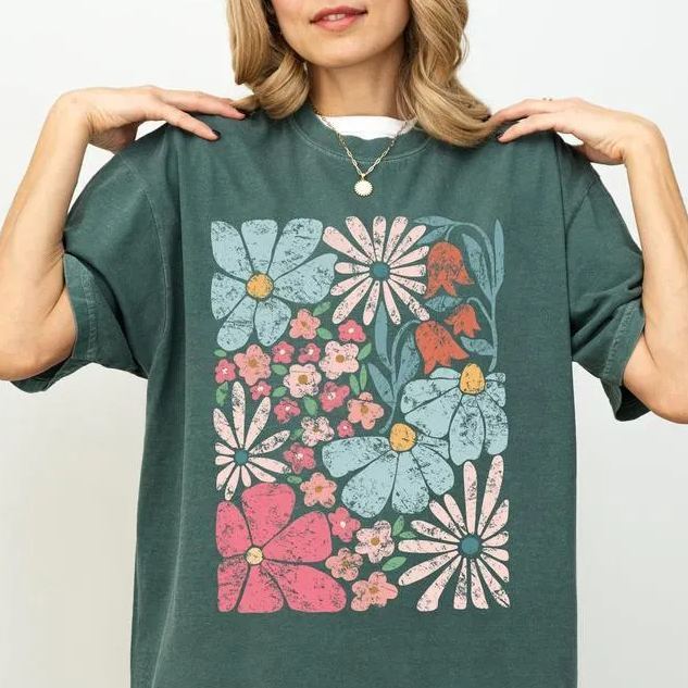 Family Matching T-Shirt - Blooming With Love & Freedom