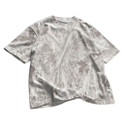 Unisex's Regular Fit All Over Print Short Sleeve Tee, Casual Streetwear T-shirt for Summer, Unisex Top for Daily Wear, Man