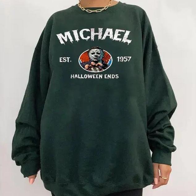 Vintage Horror Movie Characters Sweatshirt - Halloween Fan Tee