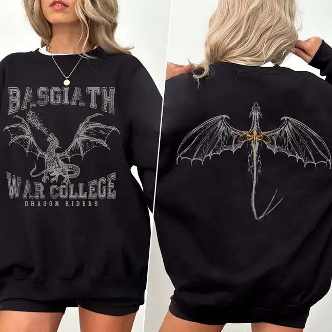Fourth Wing Basgiath College Dragon Crewneck
