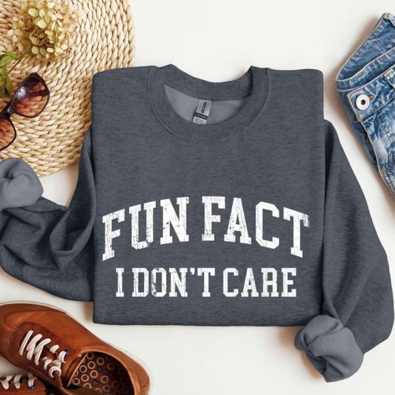 Fun Fact I Don't Care Sweatshirt 
