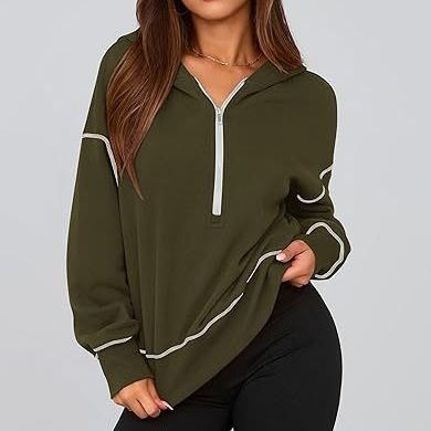 Women's Cropped Half-Zip Hoodie