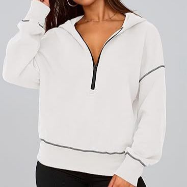 Women's Cropped Half-Zip Hoodie