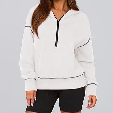Women's Cropped Half-Zip Hoodie
