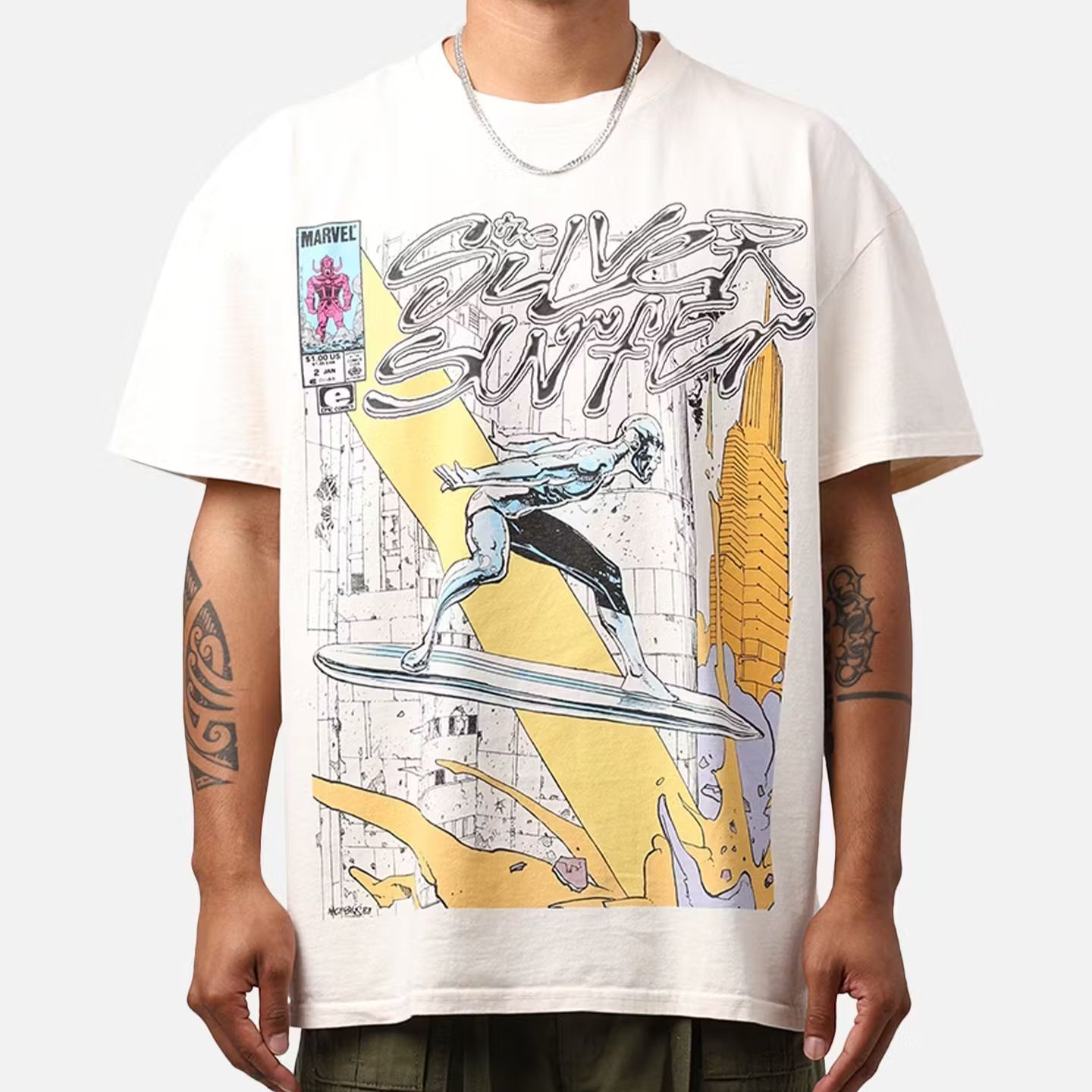 Marvel Silver Surfer Heavyweight T-Shirt