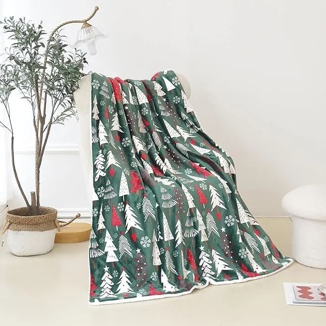 Elegant Comfort Reversible Christmas Blanket