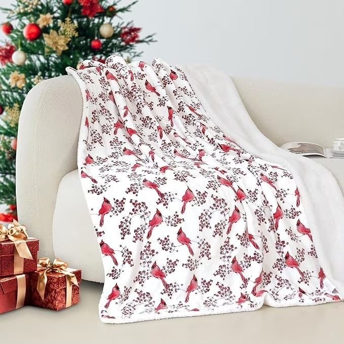 Elegant Comfort Reversible Christmas Blanket