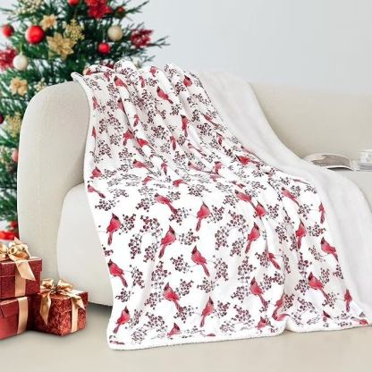 Elegant Comfort Reversible Christmas Blanket