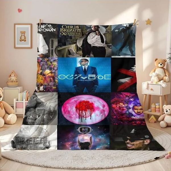 Chris Brown Album Cover Blanket