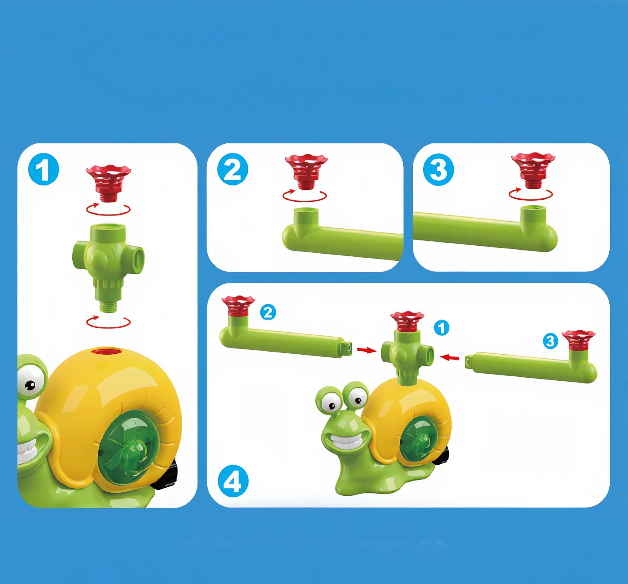 Kids Outdoor Water Play Set – Multi-Activity Sprinkler, Flying Disc & Baseball Game Kit