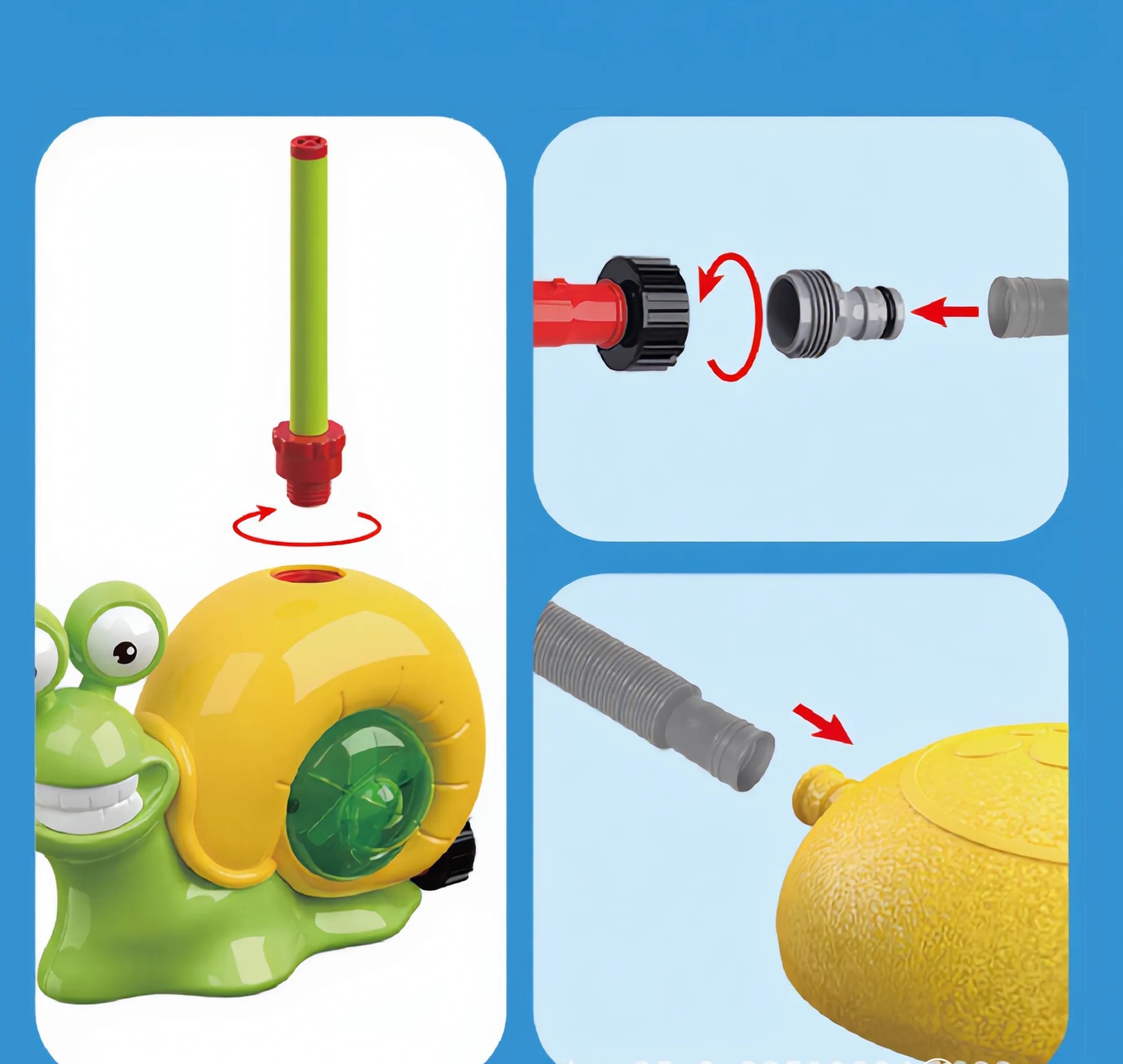 Kids Outdoor Water Play Set – Multi-Activity Sprinkler, Flying Disc & Baseball Game Kit