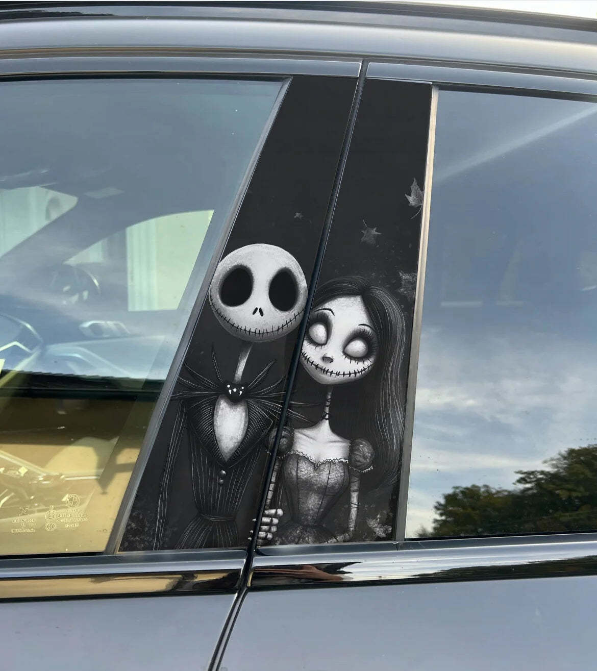 Jack and Sally Car Pillar Wrap Universal Fit