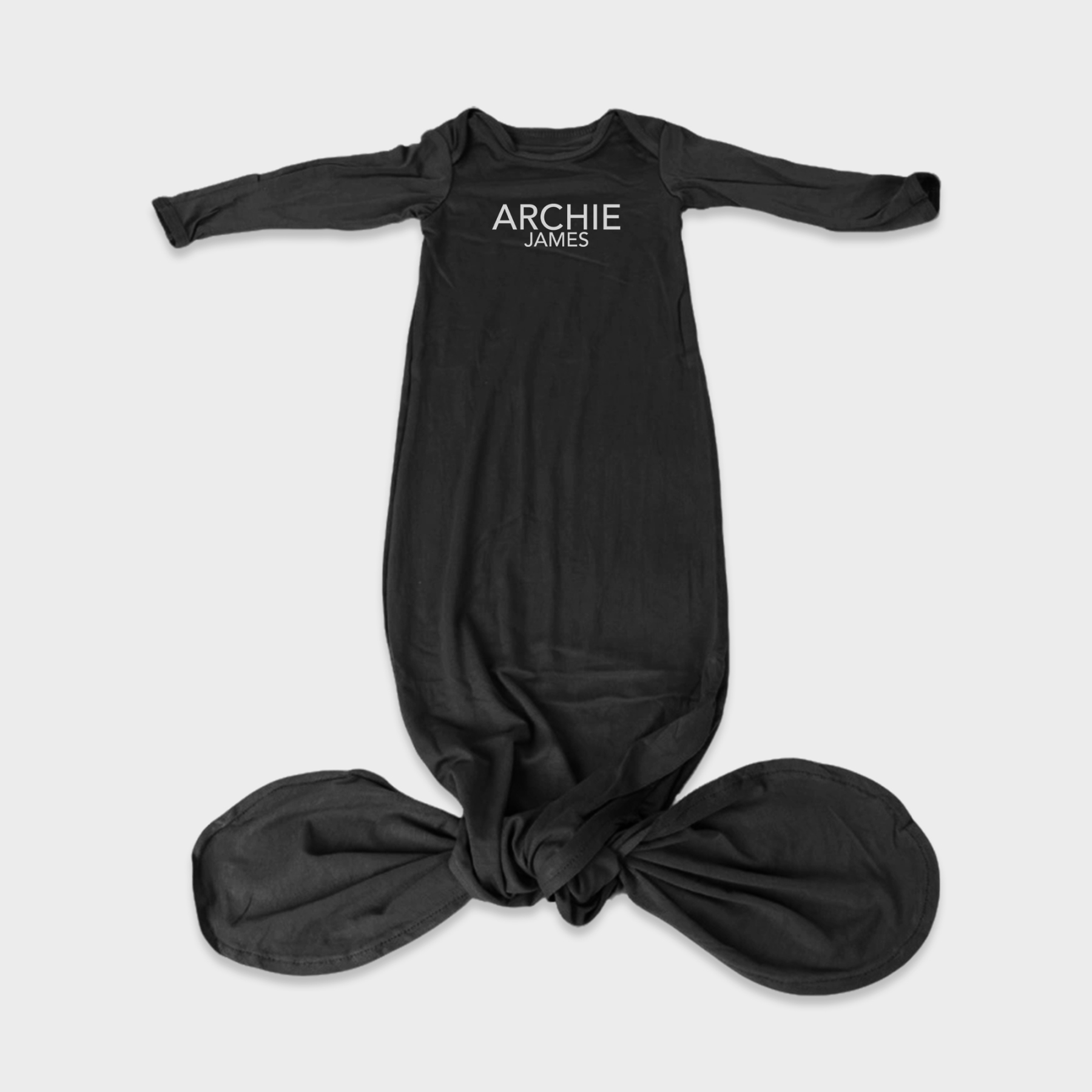 2pcs Personalized  Printed Baby Knot Gowns