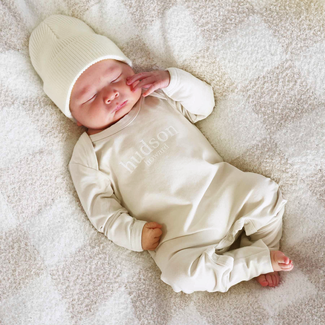 Personalized Printed Baby Full Length Snap Rompers