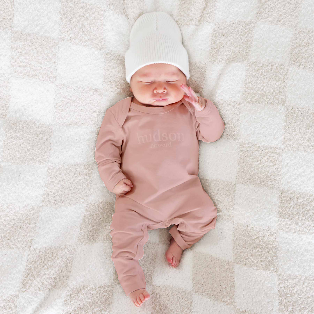 Personalized Printed Baby Full Length Snap Rompers