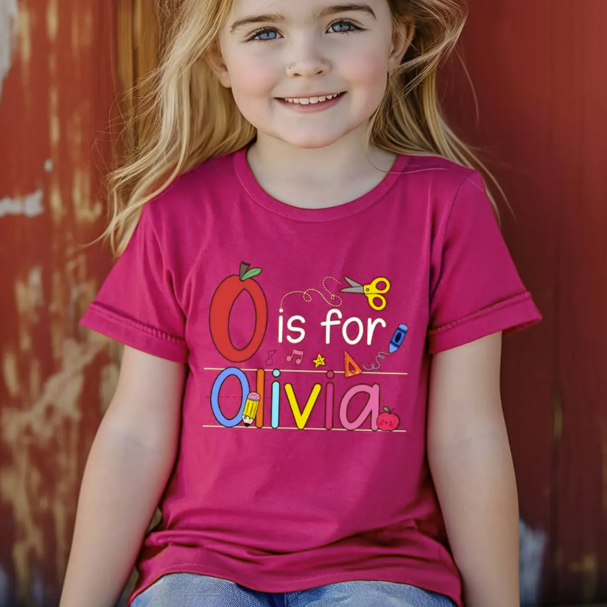 Custom Back to School T-Shirt - Alphabet Spelling