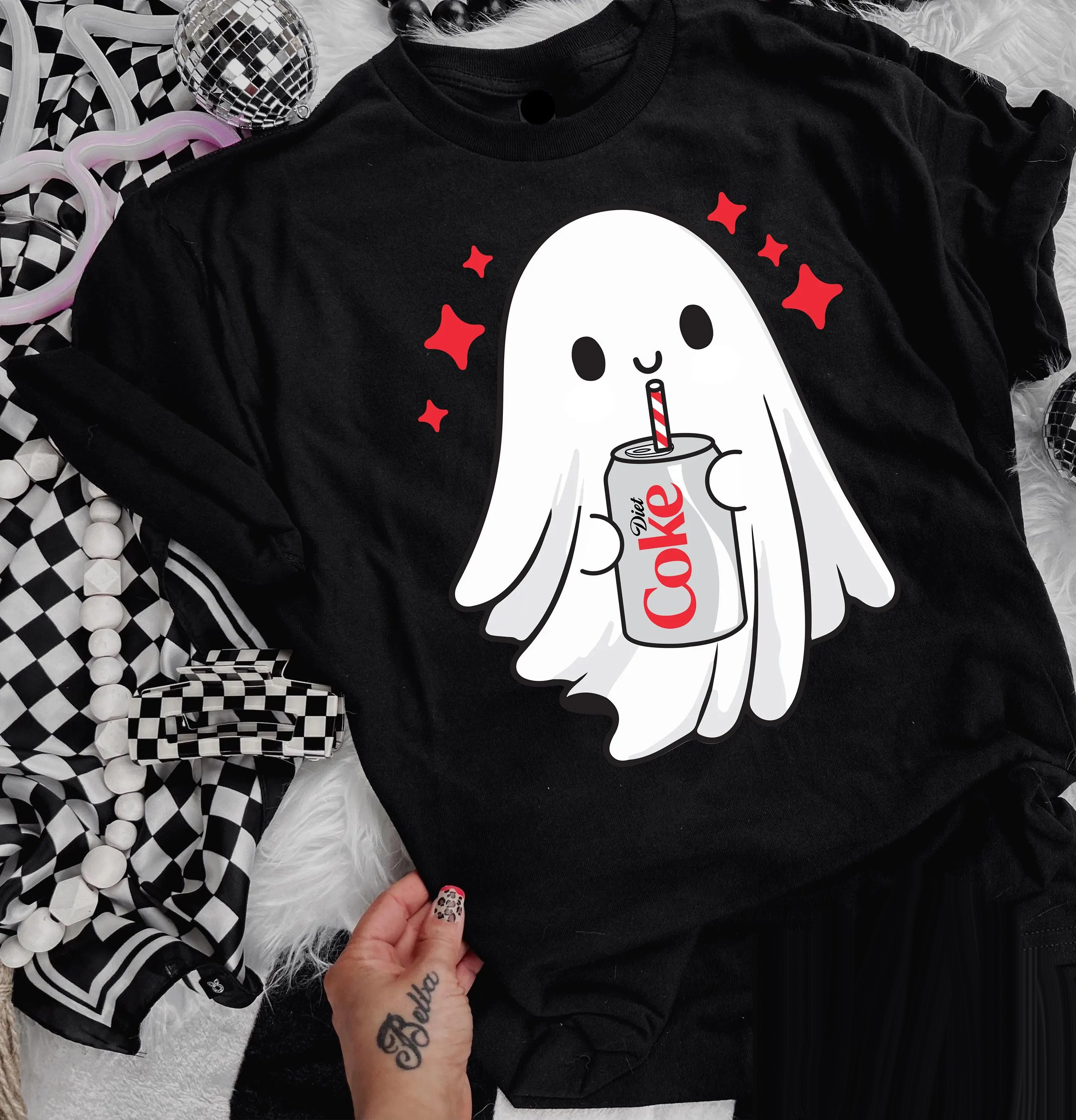 Spooky Ghost Halloween Tee - Funny Skeleton Shirt