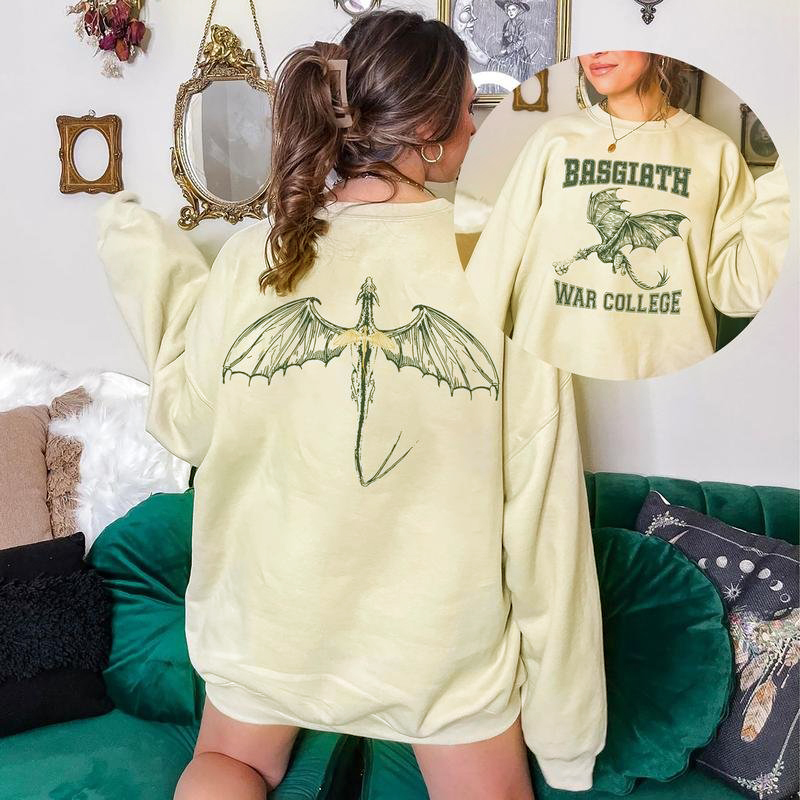 Fourth Wing Basgiath College Dragon Crewneck
