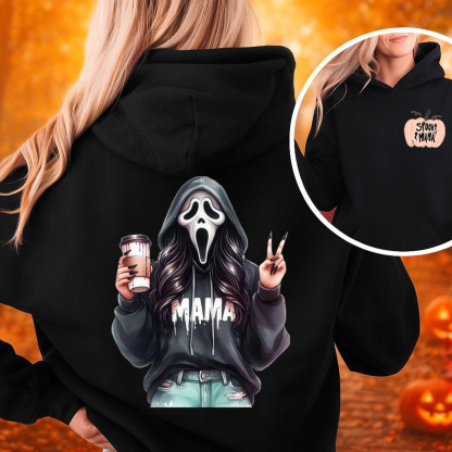 Mom's Ghost Coffee Halloween Sweatshirt