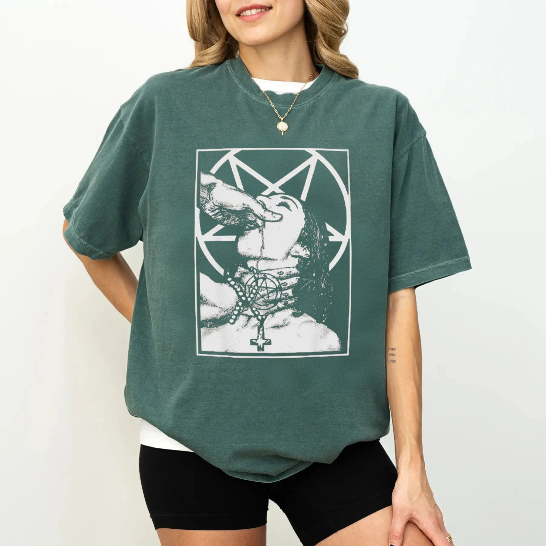 Unholy Nun Naughty Graphic T-Shirt