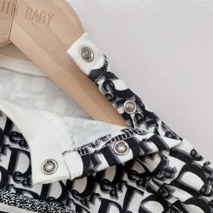 Baby Boy All-Over Letter Print Long-Sleeve Snap Jumpsuits