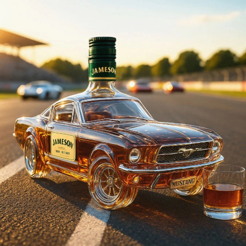 Mustang Whiskey Decanter – Luxury Car-Inspired Glass Bottle 🥃🐎